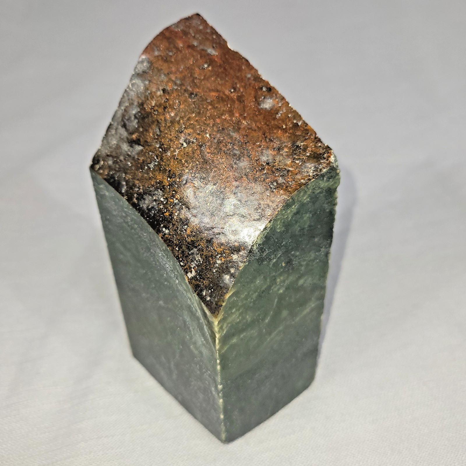 Green Jade Rough Nephrite Slab Block Cabbing 2 lbs 4.9 oz Rock Stone
