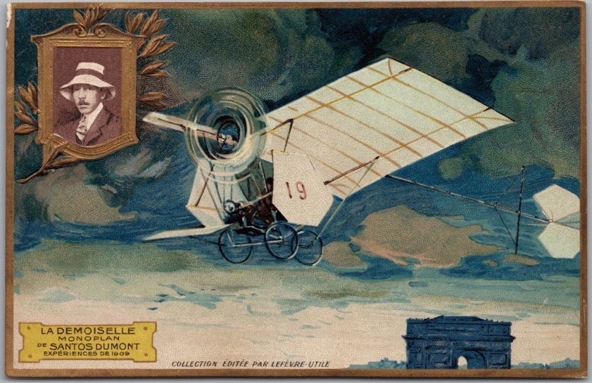 c1909 French Early Aviation Postcard 