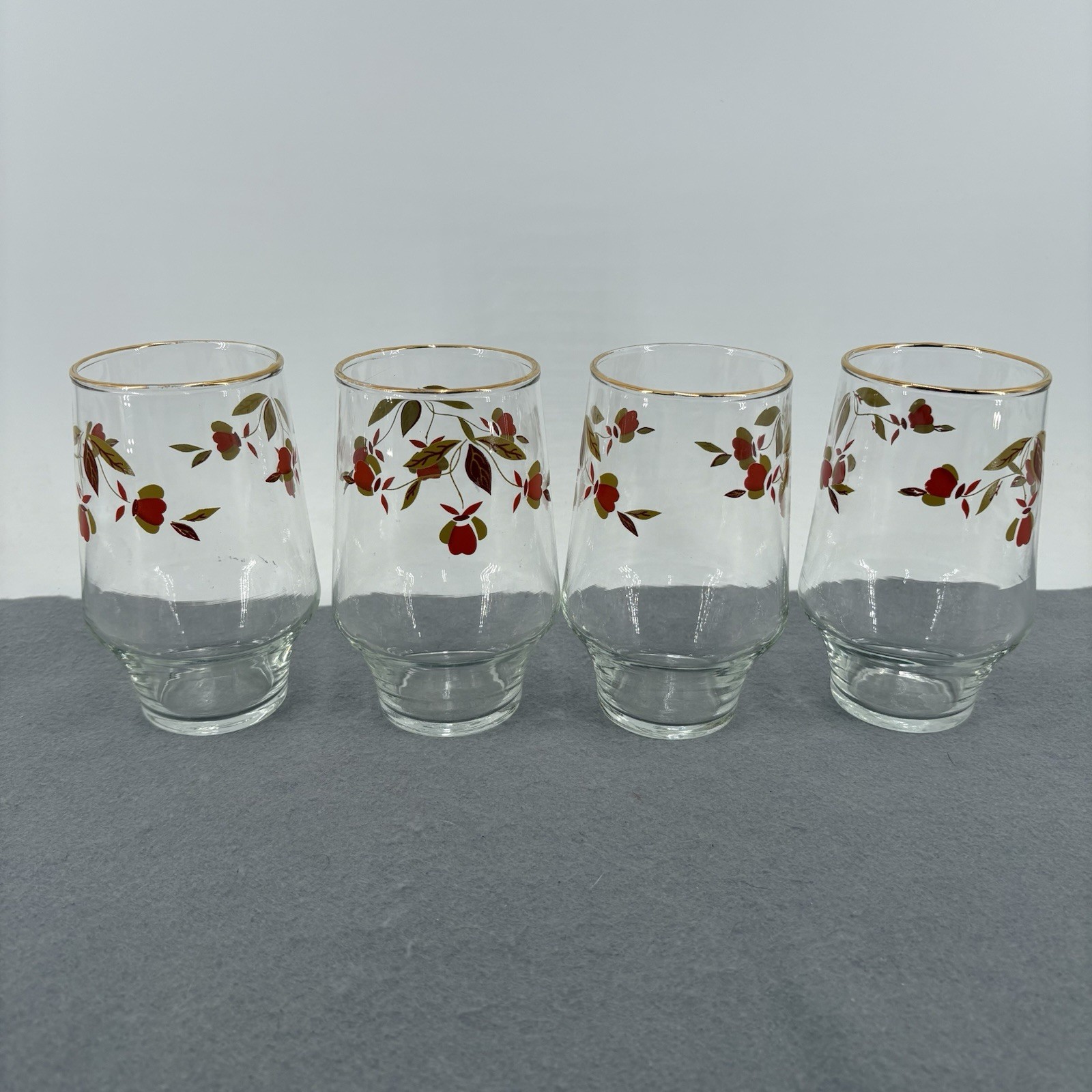 Vintage Hall Autumn Leaf 13 Oz Set of 4 Glassware Short Brockway Tumbler 226301 Vintage Hall Autumn Leaf 13 Oz Set of 4 Glassware Short Brockway Tumbler 226301