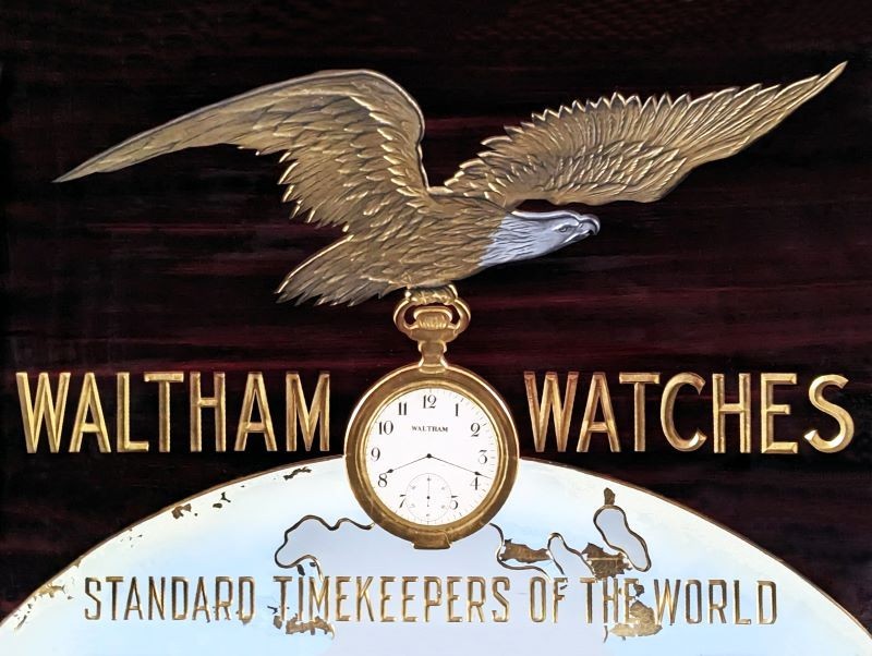 Waltham Watches - Standard Timekeepers of the World NEW METAL SIGN: 9x12\
