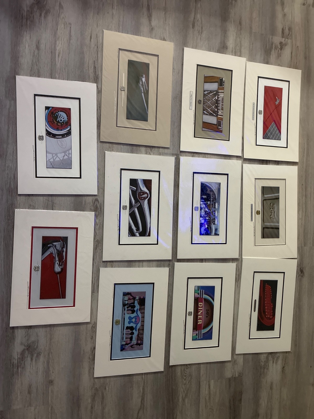 Vintage Route 66 framed art collection set of 16 by 20 Vintage Route 66 framed art collection set of 16 by 20