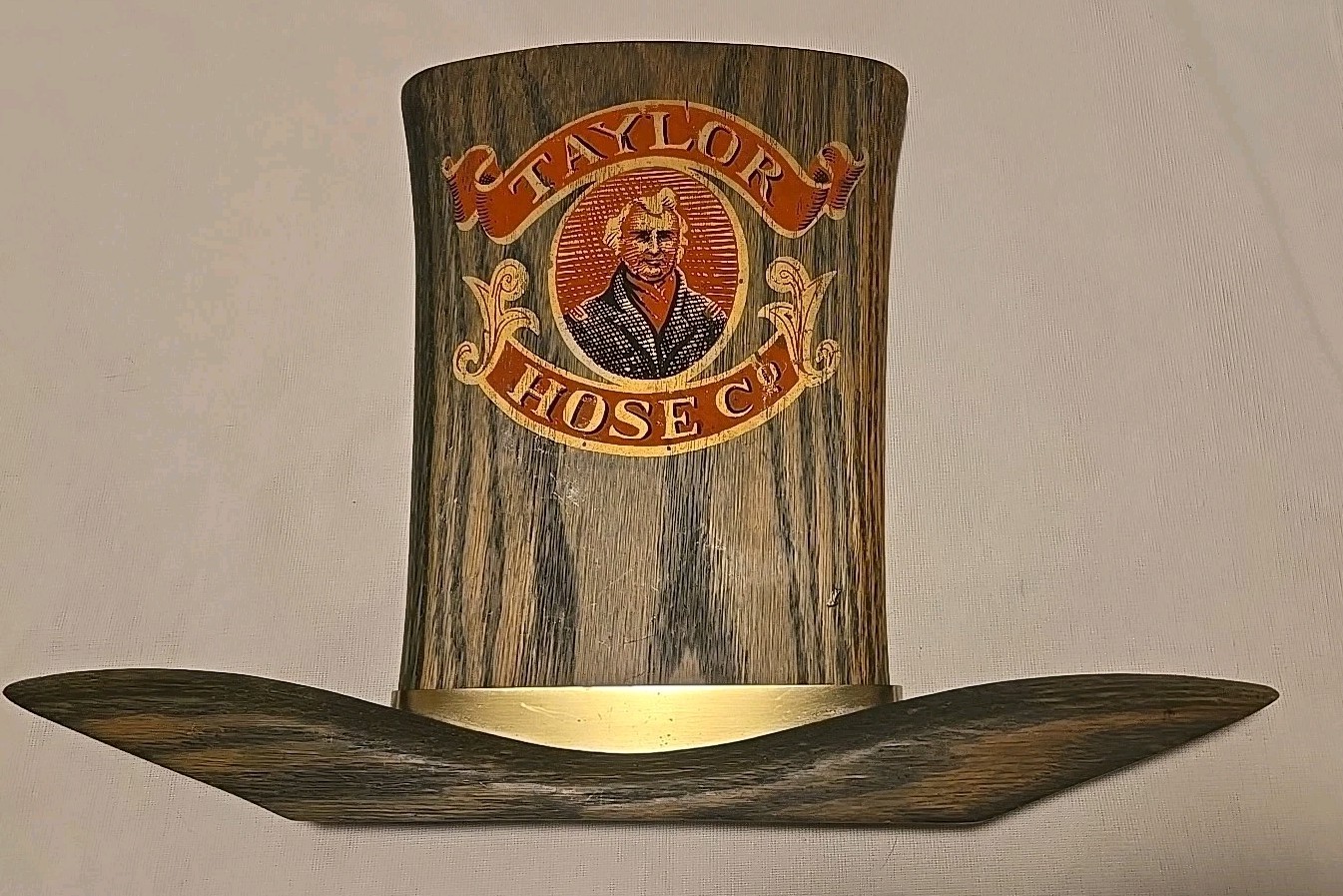 Vintage Taylor Hose Co Fire Department Wood Top Hat Pennsylvania Masketeers 1966 Vintage Taylor Hose Co Fire Department Wood Top Hat Pennsylvania Masketeers 1966