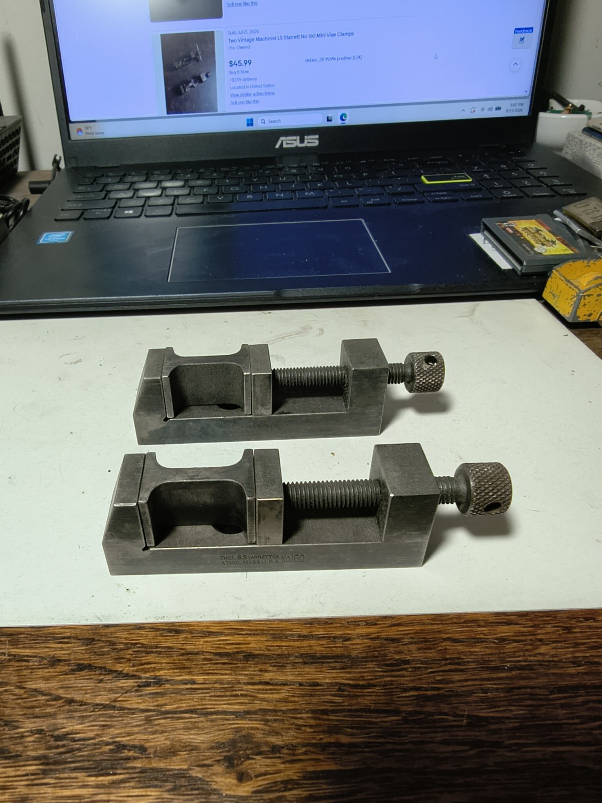 Starrett No.160 Clamps Vises Pair Vintage Tool Starrett No.160 Clamps Vises Pair Vintage Tool