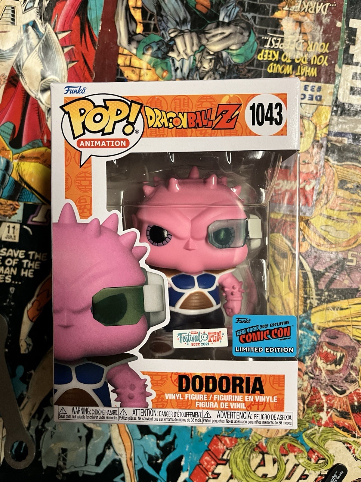Funko Pop DragonBallZ Dodoria #1043 Festival of Fun Official 2021 NYCC Sticker