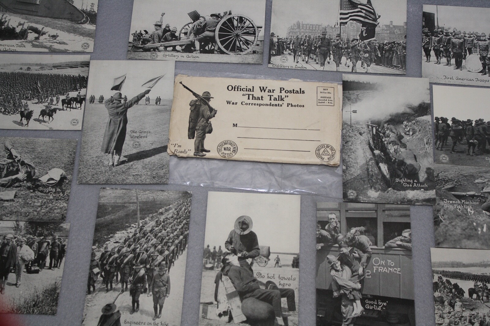 WW1 Complete Set of 15 Official War Postals U.S. Army Postcards RARE FIND WW1 Complete Set of 15 Official War Postals U.S. Army Postcards RARE FIND