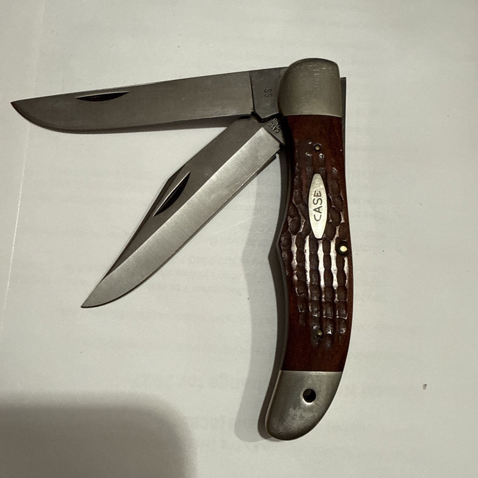 Vintage 1965-69 CASE XX USA 6265 SAB Folding Hunter Knife Dot 2 Blade Mint