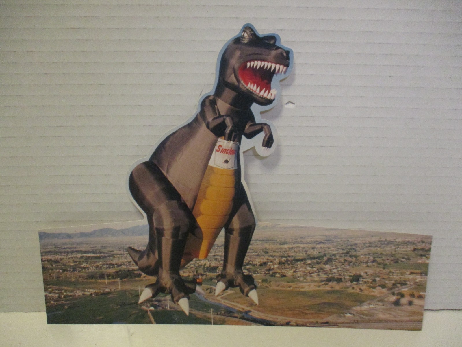 Vintage c1990s Sinclair Oil Dinosaur T-Rex Balloon Cardboard Standee - RARE Vintage c1990s Sinclair Oil Dinosaur T-Rex Balloon Cardboard Standee - RARE