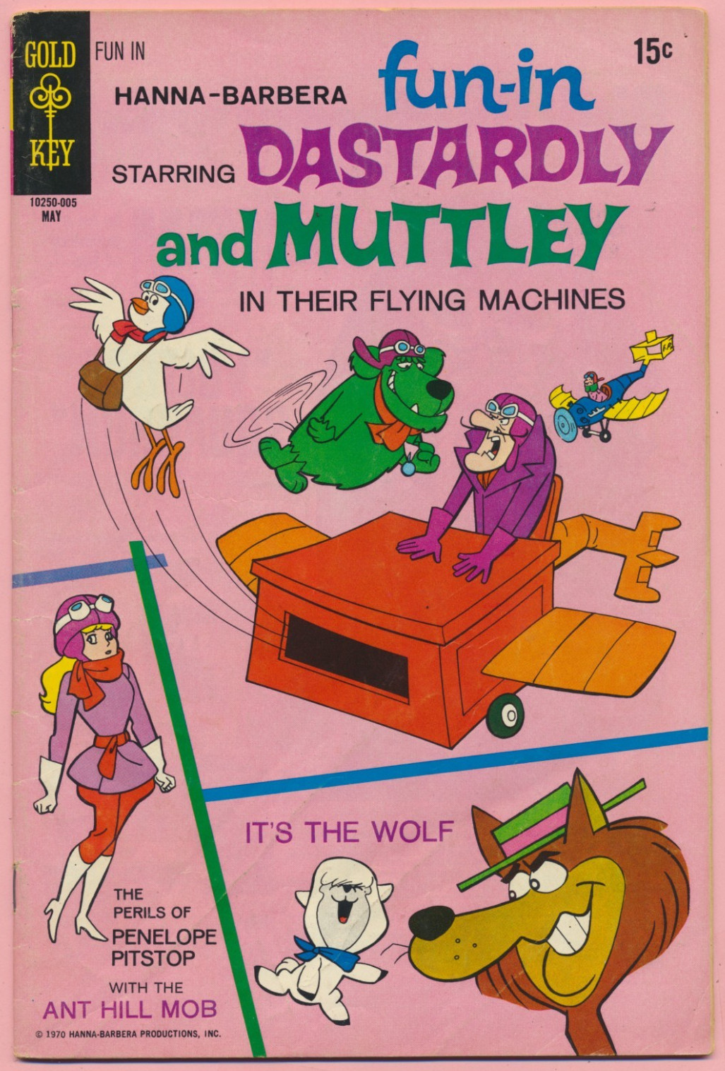 Hanna-Barbera Fun-in, Dastardly and Muttley #2, VG, Gold Key, 1970 Hanna-Barbera Fun-in, Dastardly and Muttley #2, VG, Gold Key, 1970