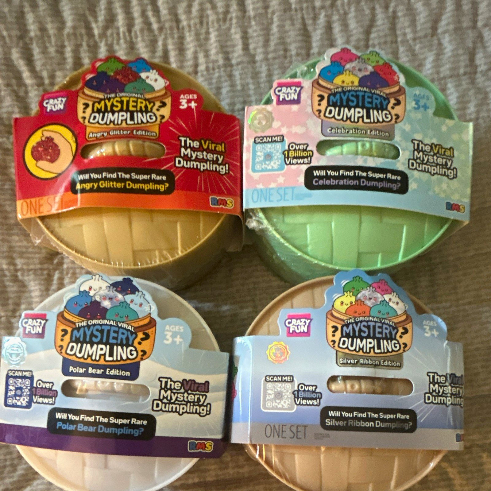New editions Crazy Fun Mystery Dumpling Blind Pack Lot (4)