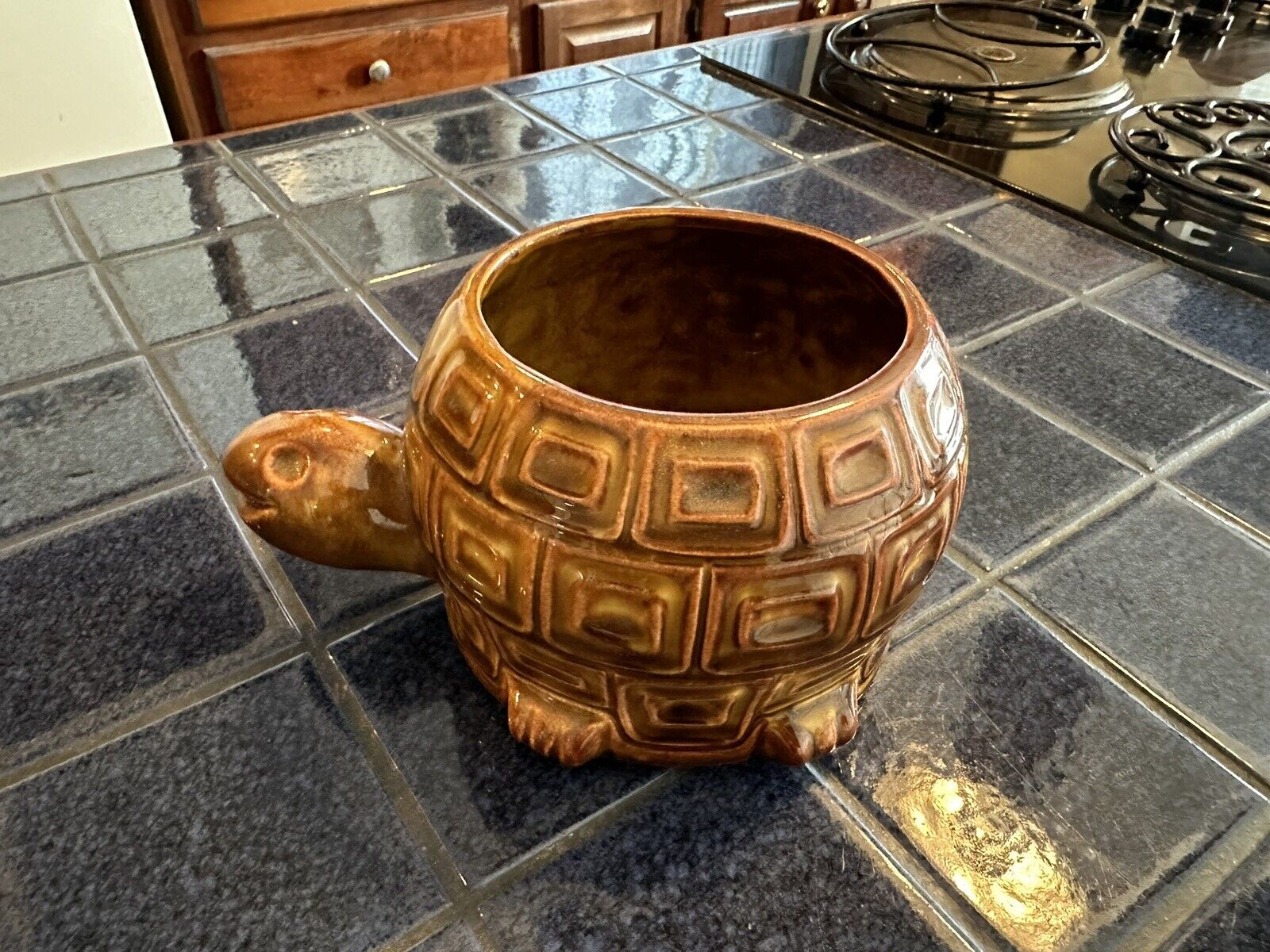 Vintage McCoy Pottery Turtle Planter No. 740 USA - 4.5