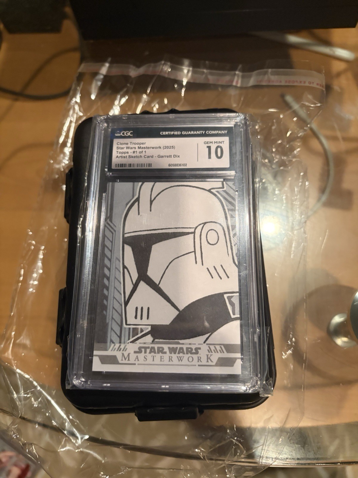 Topps 2025 Star Wars Masterwork Dix Clone Trooper 1/1 Sketch CGC 10 + “The Case”
