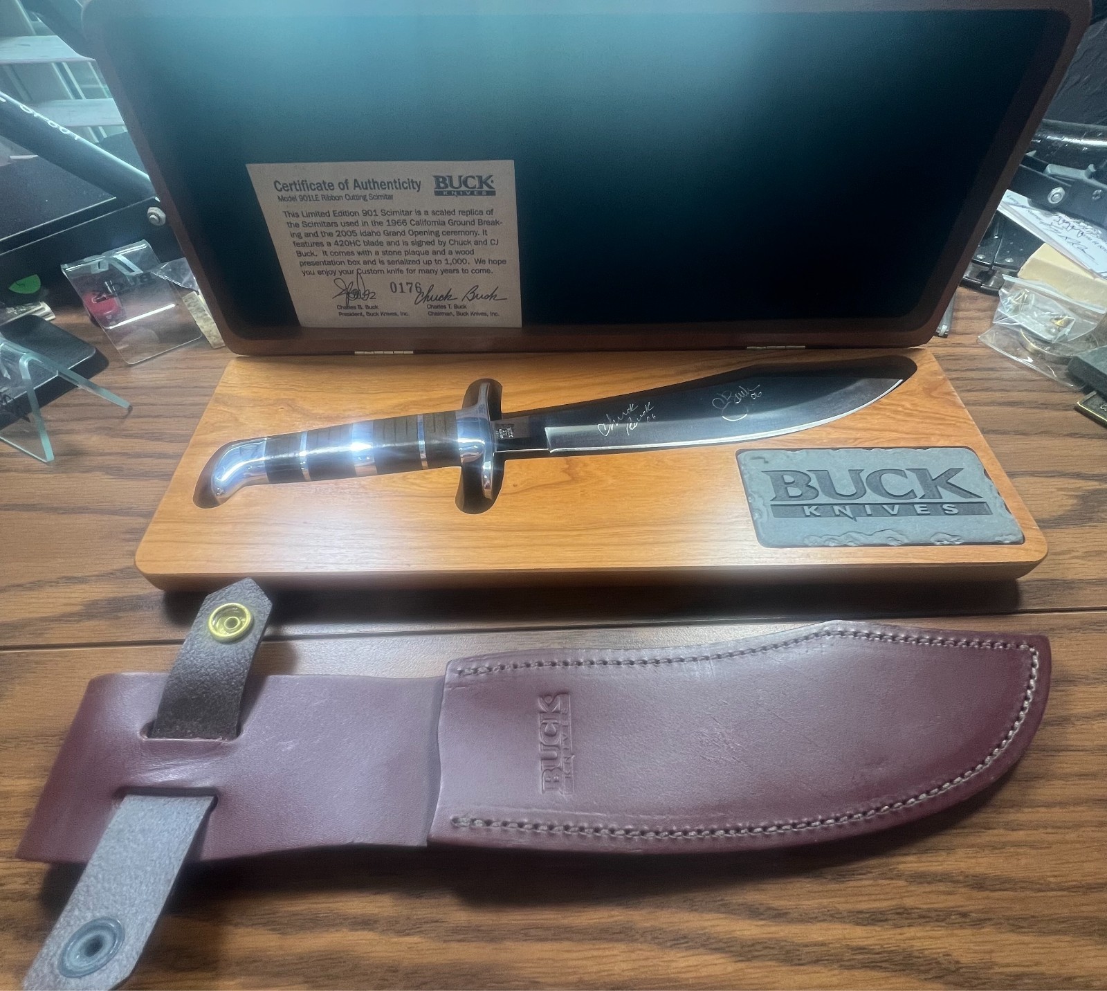 Rare Buck Scimitar 901 Limited Edition Ribbon Cutting Knife
