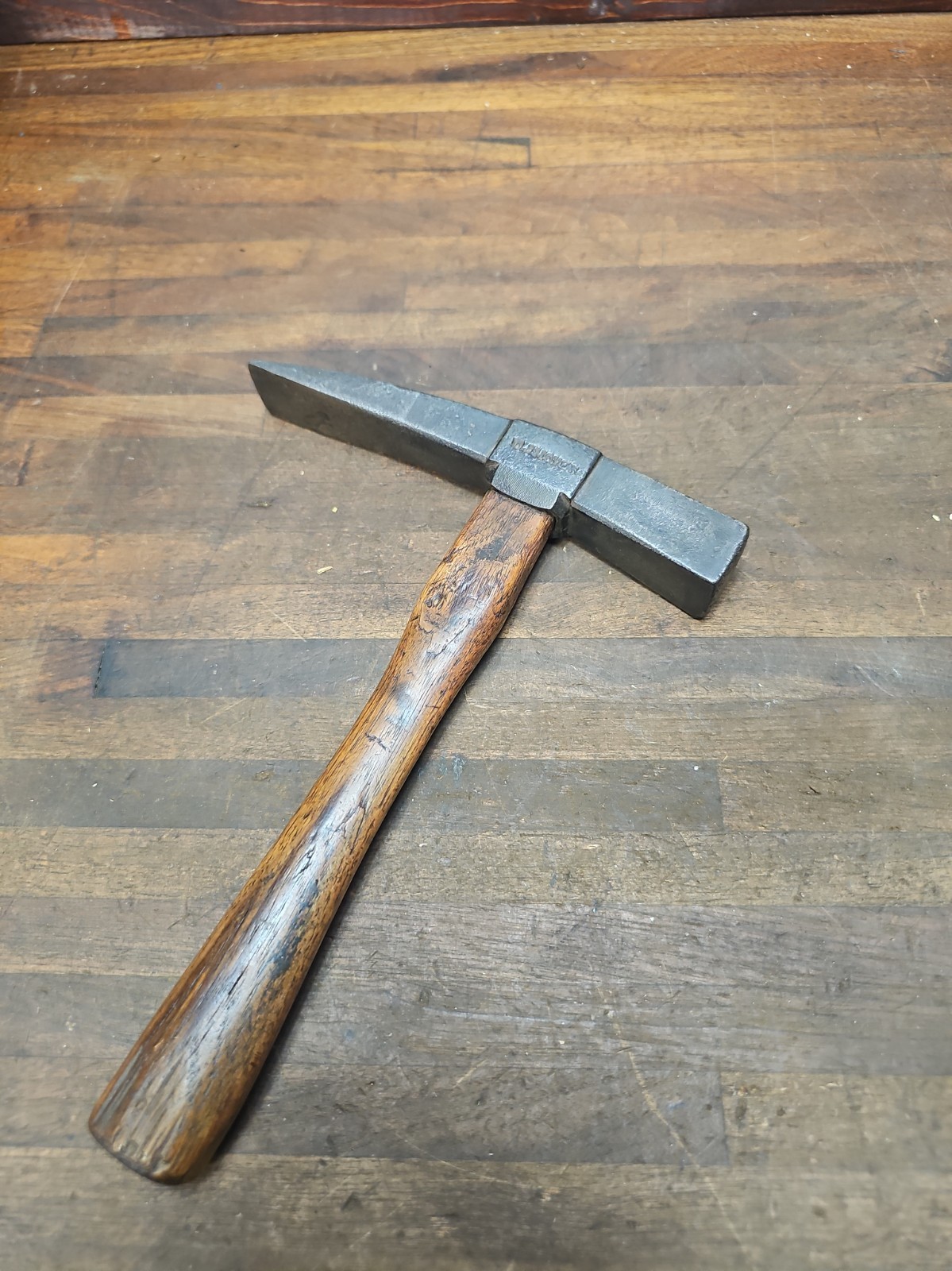 E104- Antique D.J. Moyer, Robesonia, Berks County Pa Hand forged Hammer