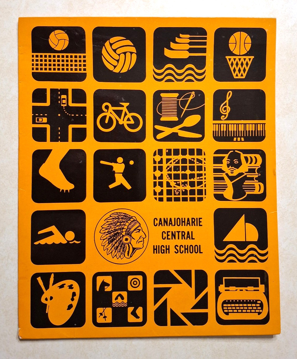 Vintage Canajoharie NY Central High School Folder 1970s Redskins 1974 1975 Vintage Canajoharie NY Central High School Folder 1970s Redskins 1974 1975