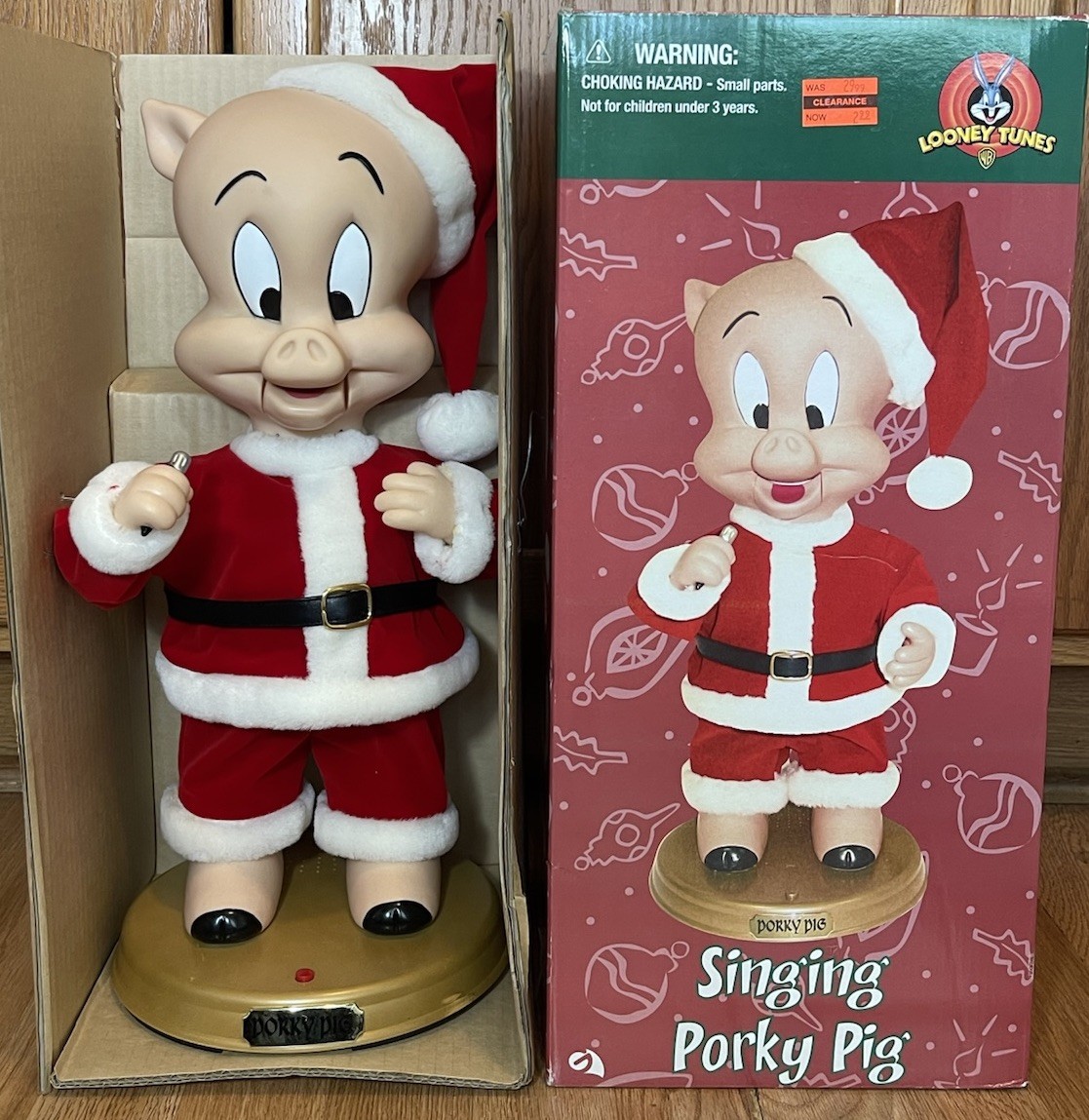RARE 2002 Gemmy Looney Tunes Porky Pig Singing Santa 18 RARE 2002 Gemmy Looney Tunes Porky Pig Singing Santa 18