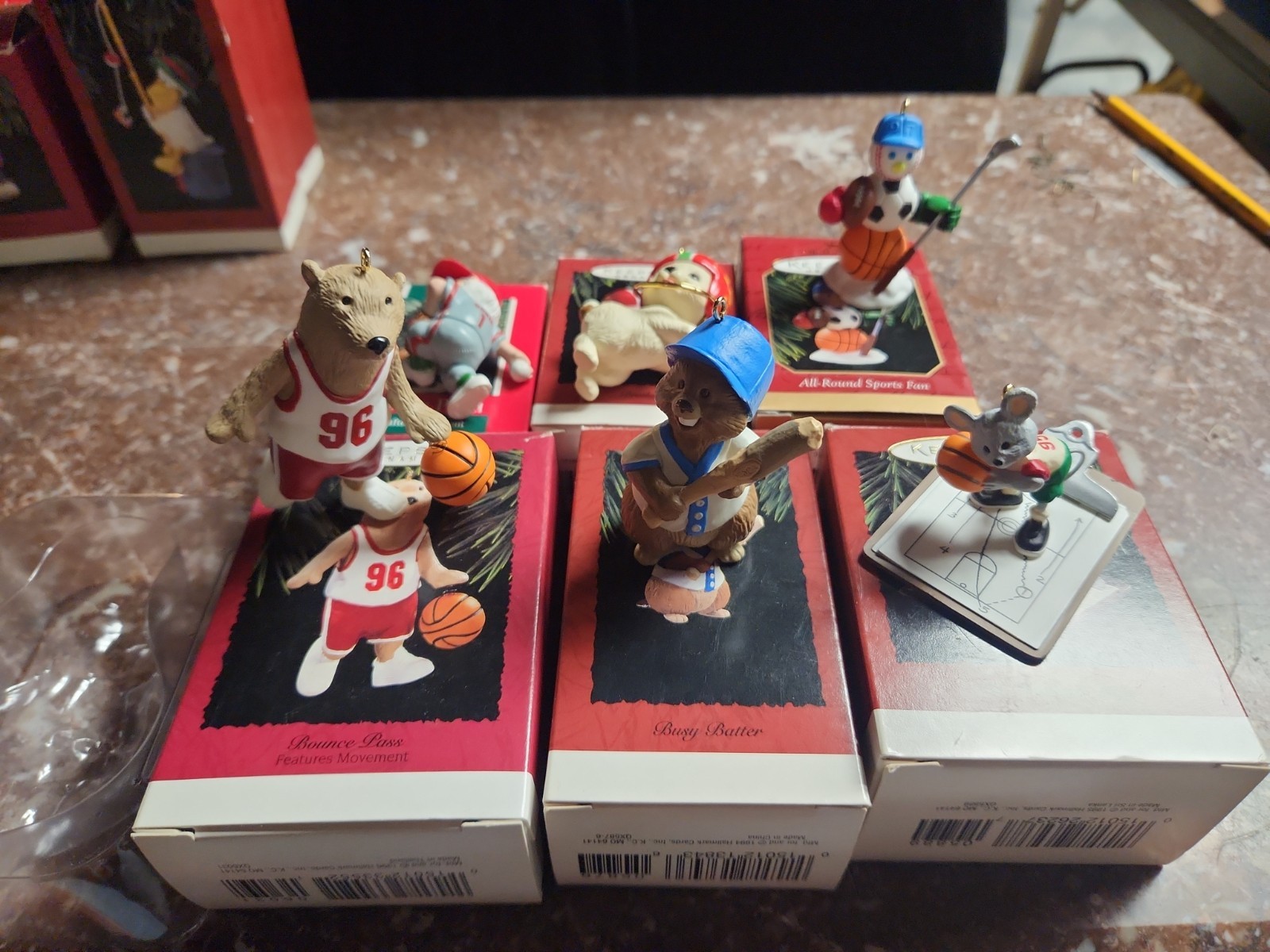 Lot of 6 sports related Hallmark Christmas ornaments Lot of 6 sports related Hallmark Christmas ornaments