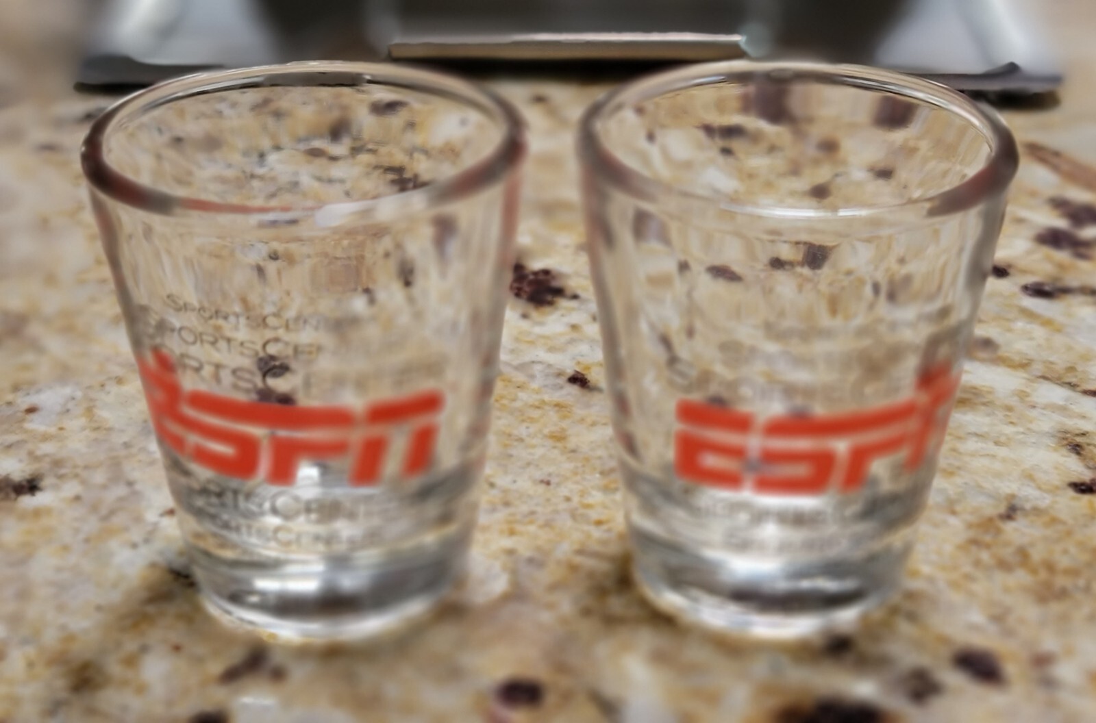 Vtg 2000\'S Lot Of 2 ESPN Sports Center Shot Glass 