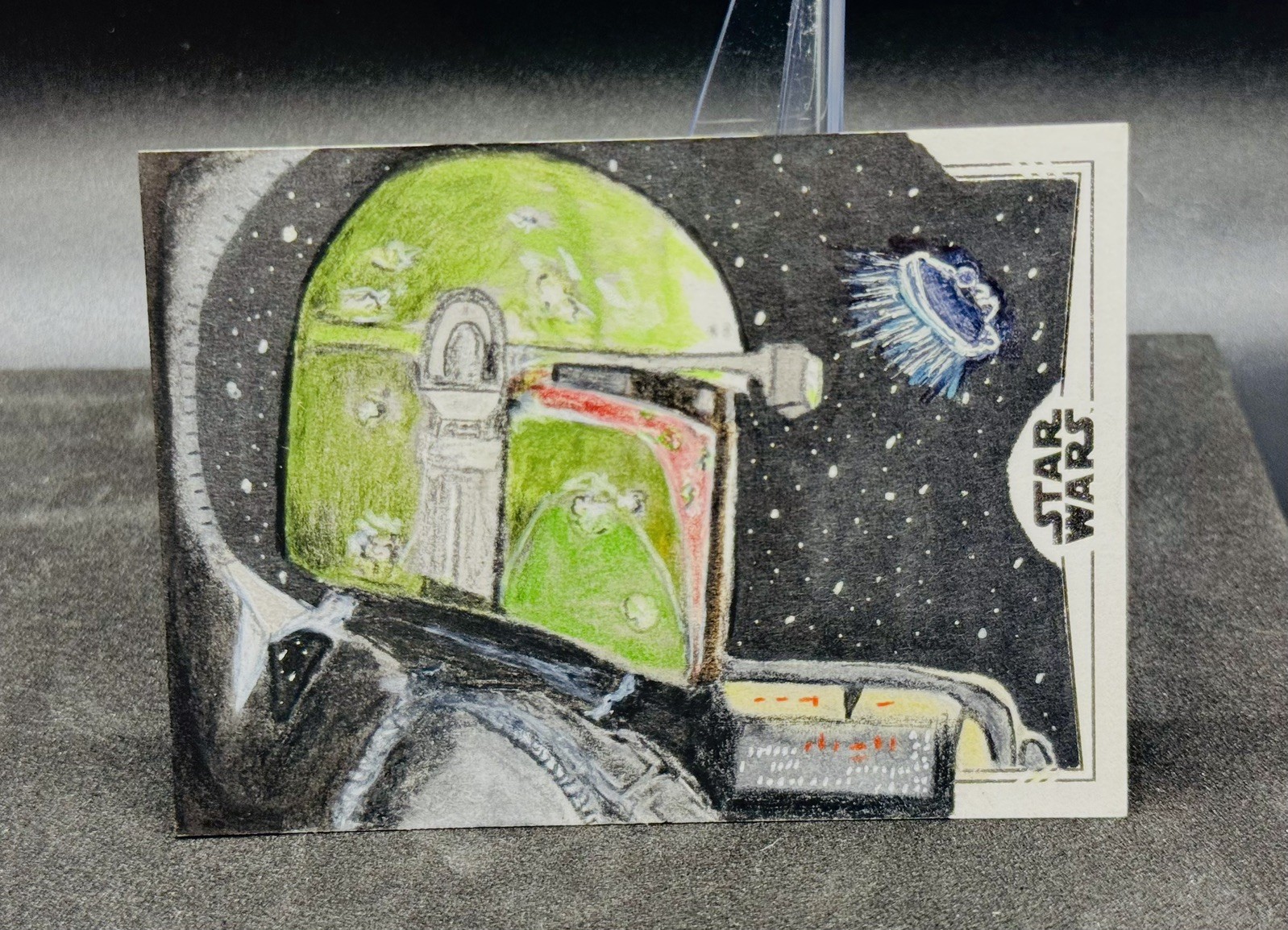 2025 Topps Star Wars Boba Fett Sketch 1/1 Smugglers Adam Perler Artist