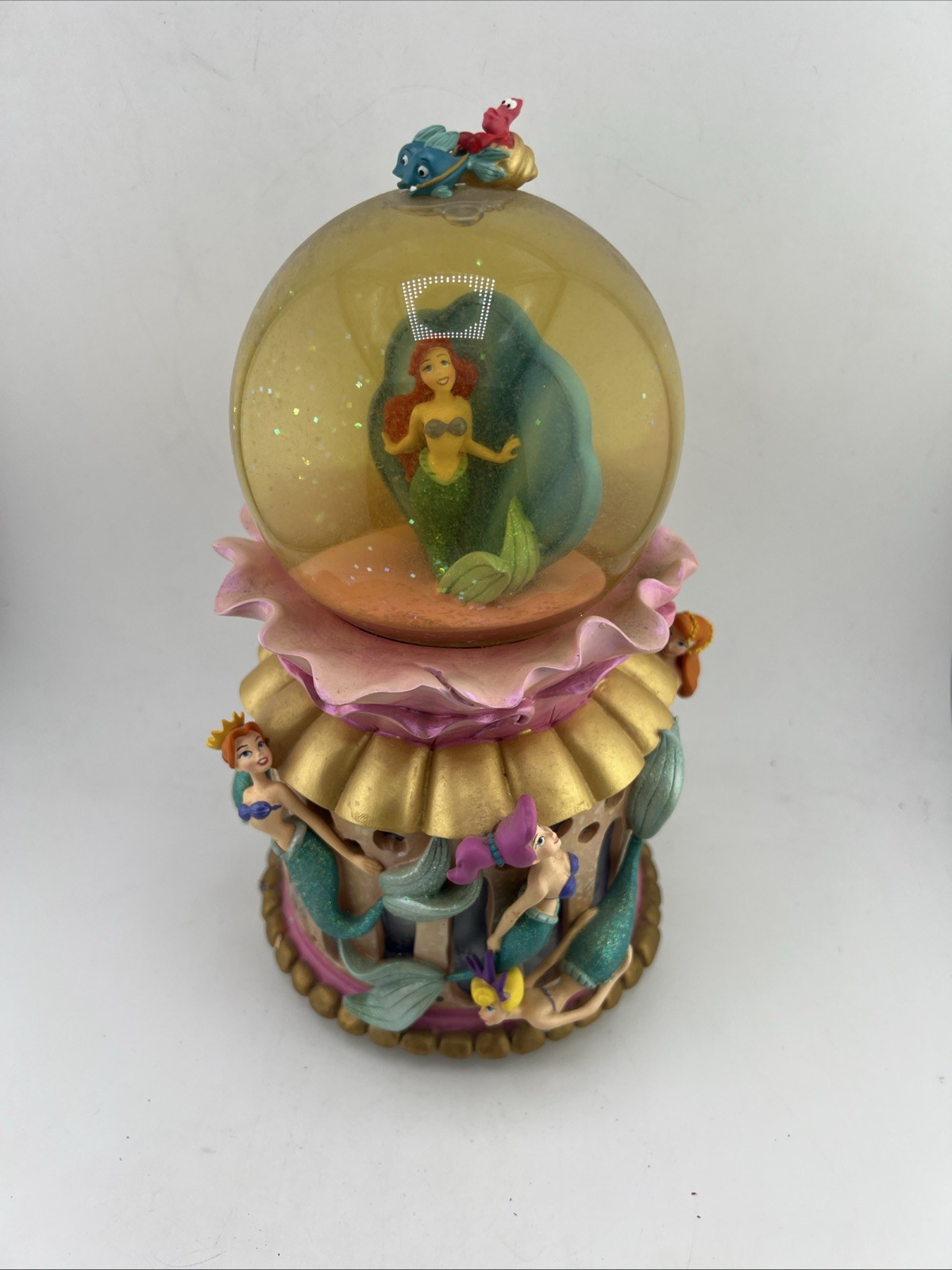 Disney Store Musical Snow Globe Little Mermaid Daughters of Triton READ