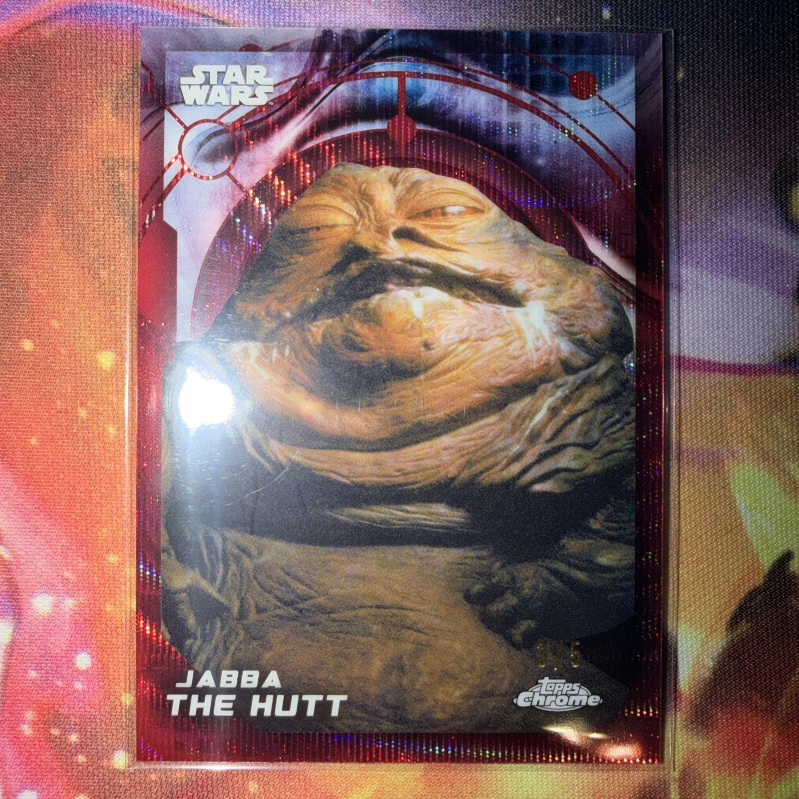 2026 Topps Chrome Star War Jabba The Hutt #145 Red Refractor 3/5 🔥🔥🔥 2026 Topps Chrome Star War Jabba The Hutt #145 Red Refractor 3/5 🔥🔥🔥