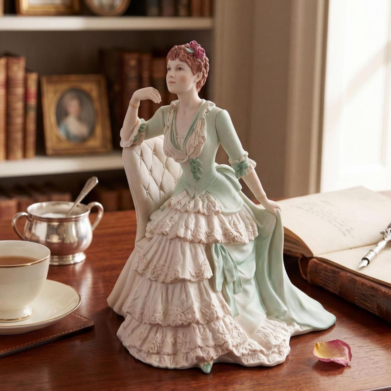 Coalport Age of Elegance Victoria Gardens Figurine Bone China England 1994, 8