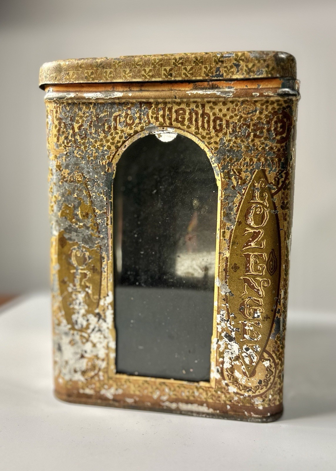 Antique Mellor & Rittenhouse Licorice Retail Display Tin Candy Advertising Box
