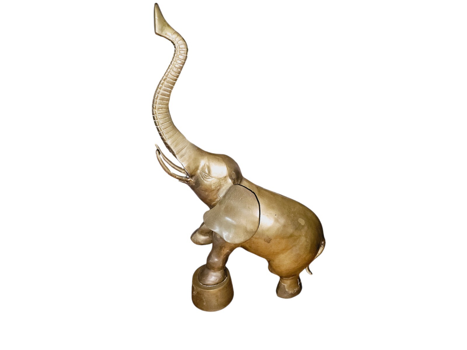 Vintage Huge Brass Circus Elephant, Trunk Lifted Up Elephant, Made in Korea, 18\ Vintage Huge Brass Circus Elephant, Trunk Lifted Up Elephant, Made in Korea, 18\