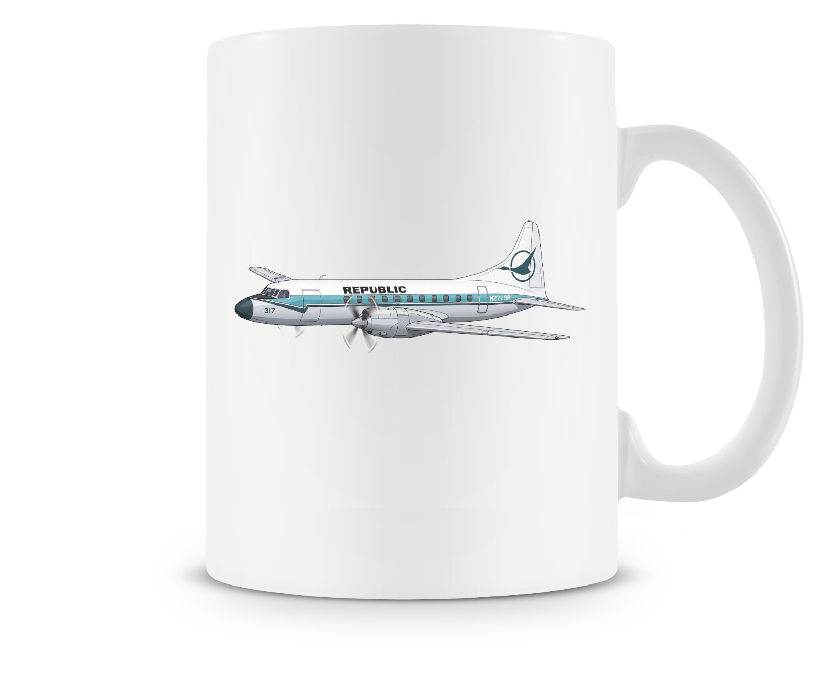 Republic Airlines Convair 580 Ceramic Coffee Mug - 15oz. Republic Airlines Convair 580 Ceramic Coffee Mug - 15oz.