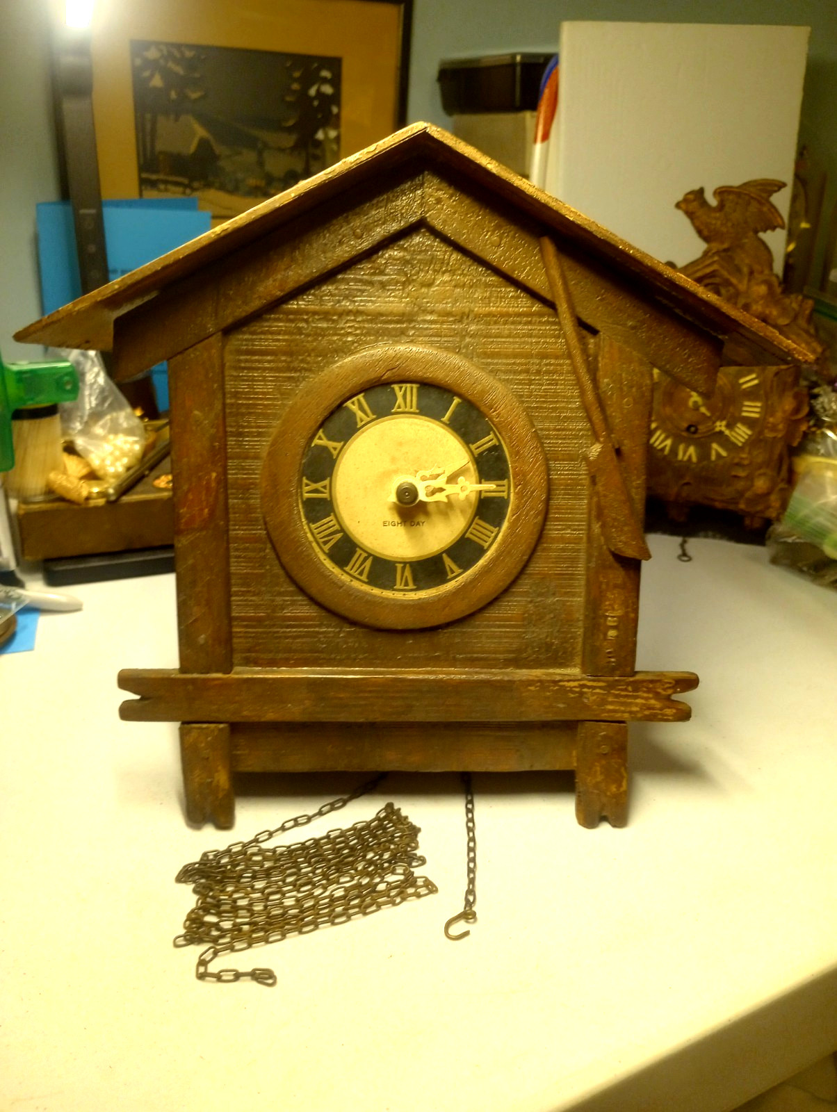 Vtg Regula Black Forest Cuckoo Style 8 Day Wall Clock Weight Chain Drive Unteste Vtg Regula Black Forest Cuckoo Style 8 Day Wall Clock Weight Chain Drive Unteste