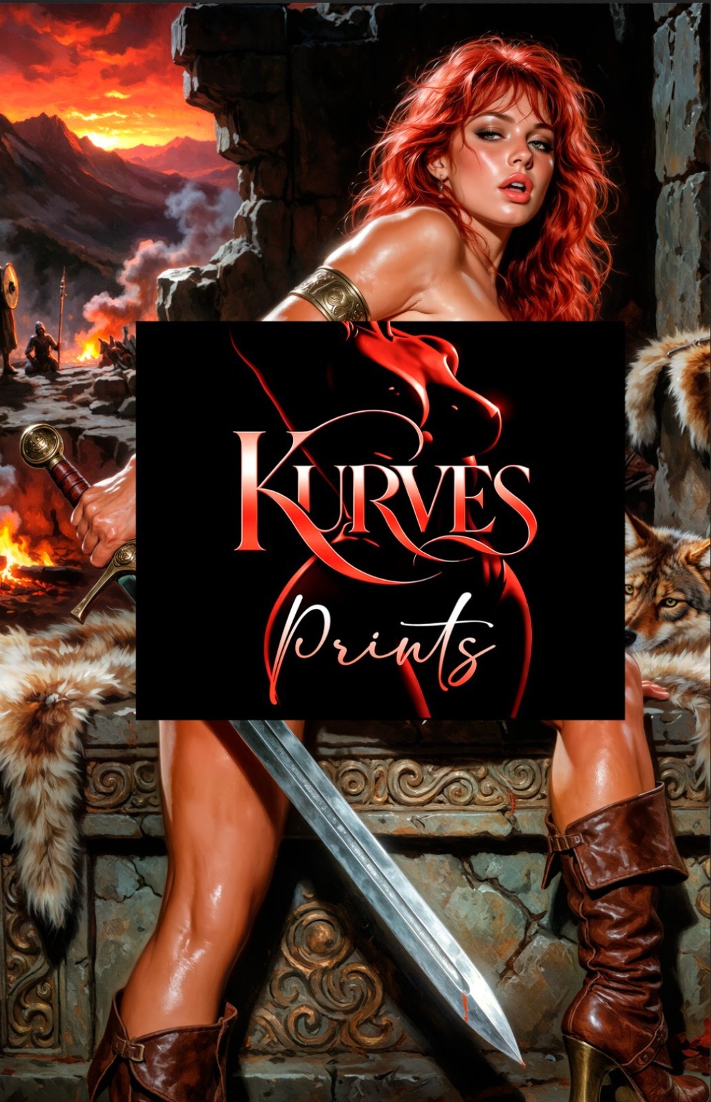 RED SONJA COSPLAY V3 | NT | SINGLE COVER PRINT | KURVES COMICS