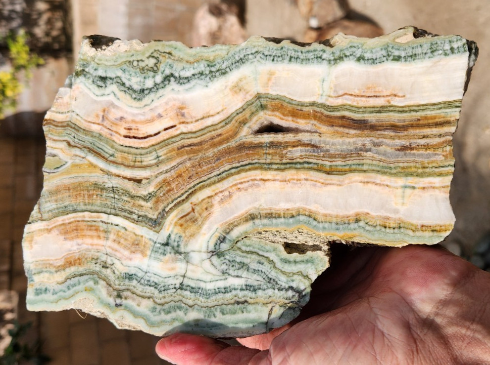 Premium Green Onyx Faced Rough Rock Specimen Utah 8