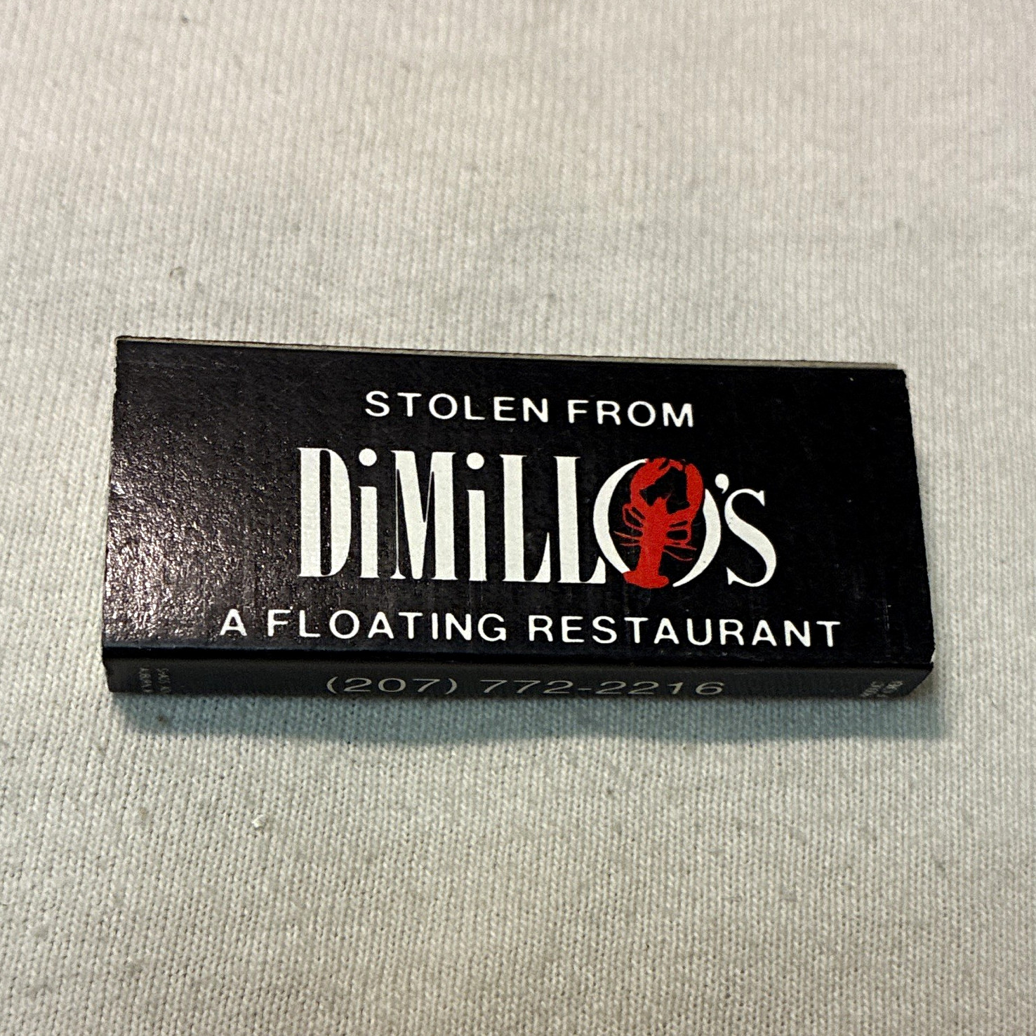 Vintage DiMillo\'s Floating Restaurant Matchbook, Long Wharf, Portland, Maine Vintage DiMillo\'s Floating Restaurant Matchbook, Long Wharf, Portland, Maine