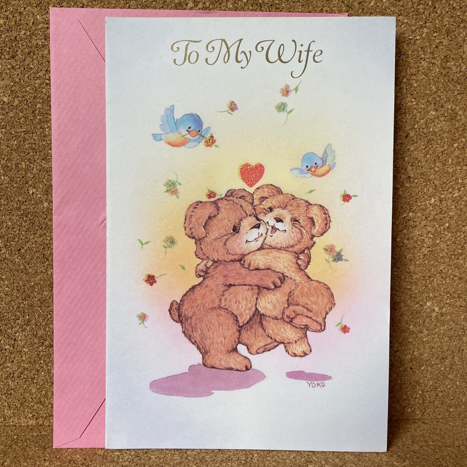 Vintage American Greetings Anniversary Card To My Wife Cute Teddy Bears Vintage American Greetings Anniversary Card To My Wife Cute Teddy Bears