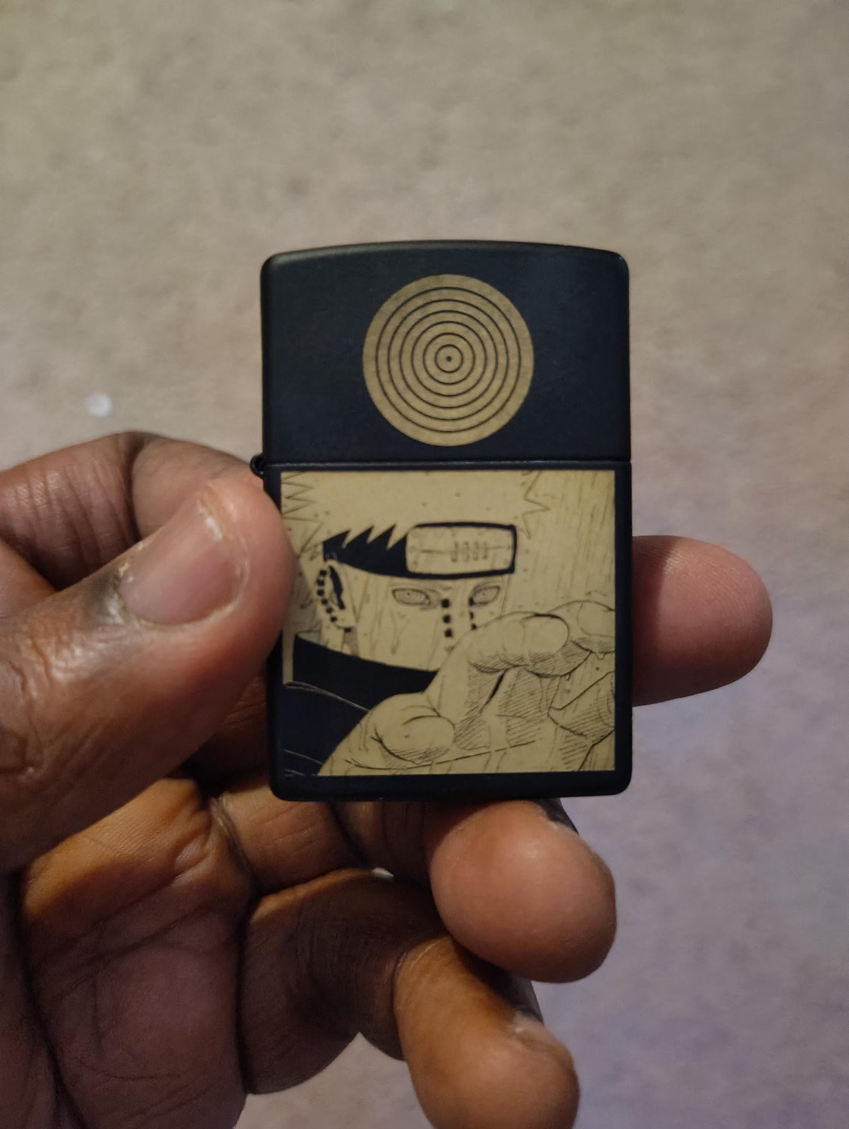 Pain Engraved Lighter – Anime Laser Etched Metal | Akatsuki Inspired