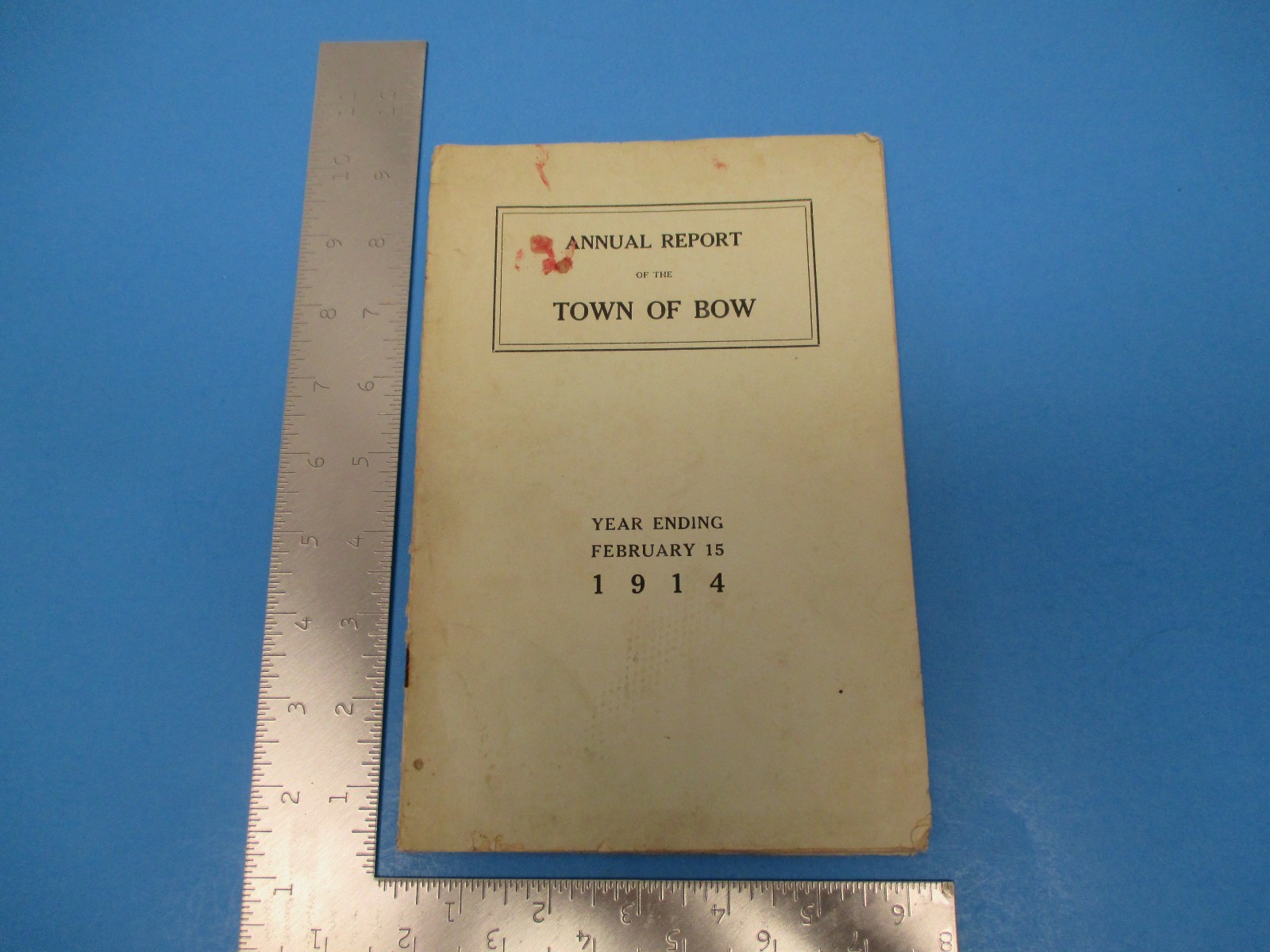 Vintage 1914 Annual Report Of The Town Of Bow S1326