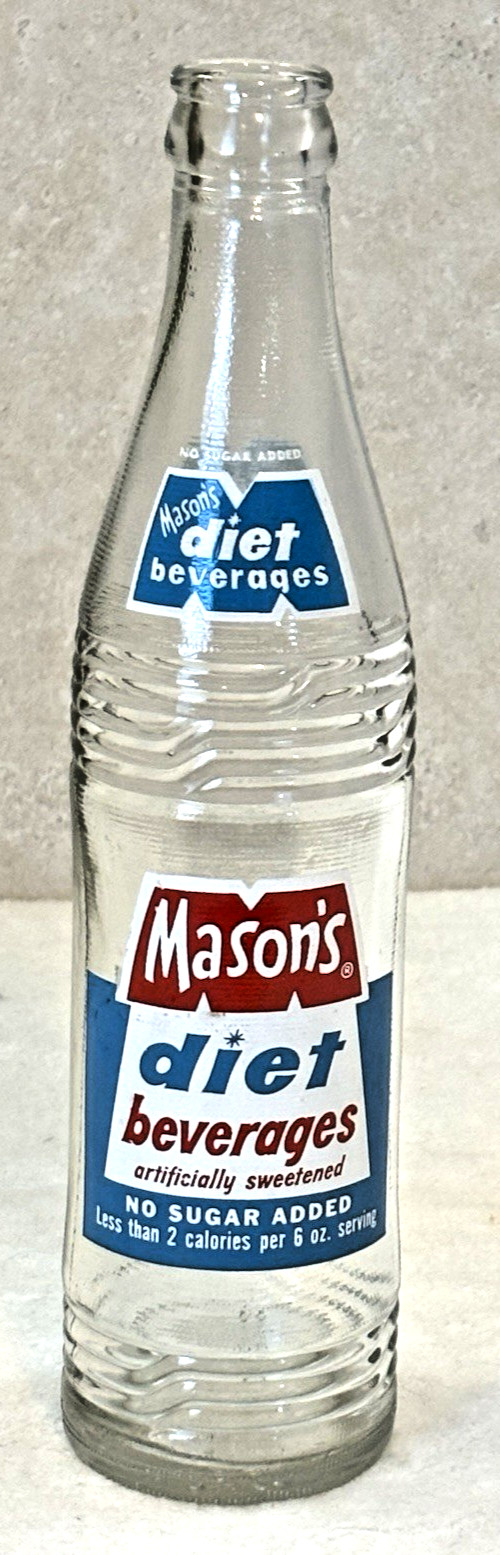 RARE-1964 ACL Mason’s🥤-Diet Beverages-Chicago-10 oz-Clear Soda-Pop Bottles