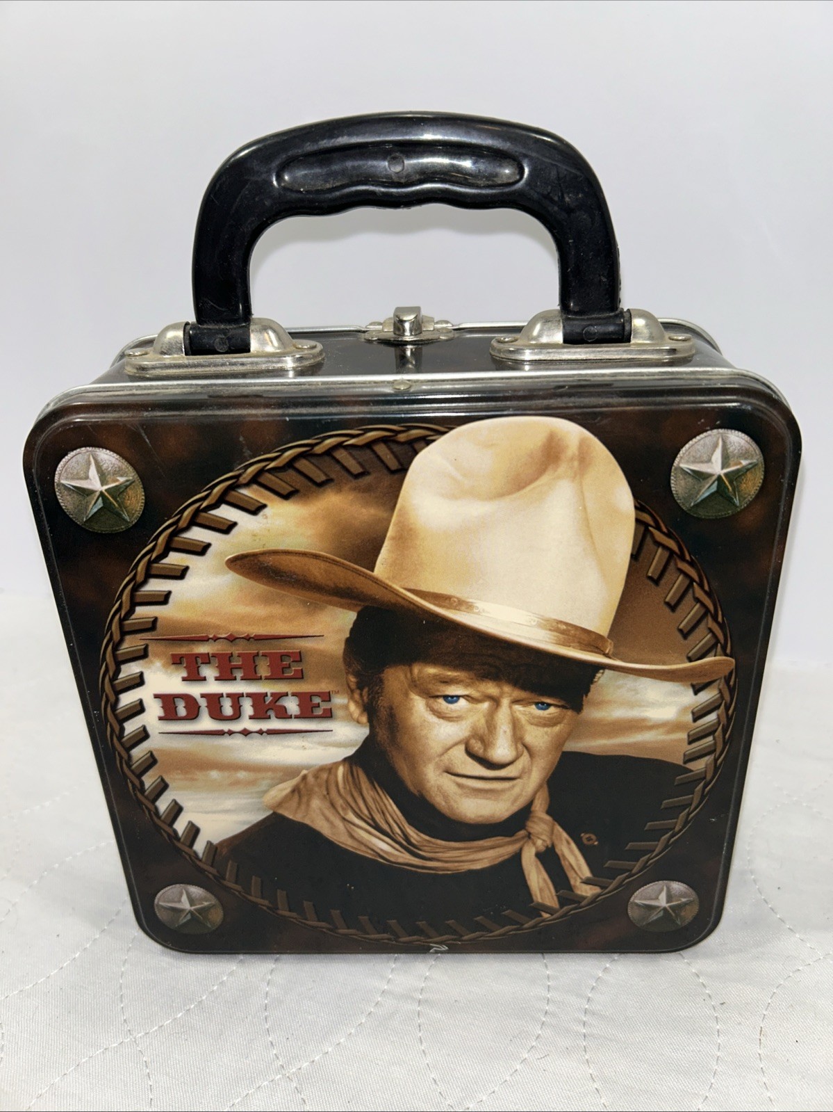 John Wayne The Duke Metal Collectible Lunch Box Tin Western Cowboy Item 15170