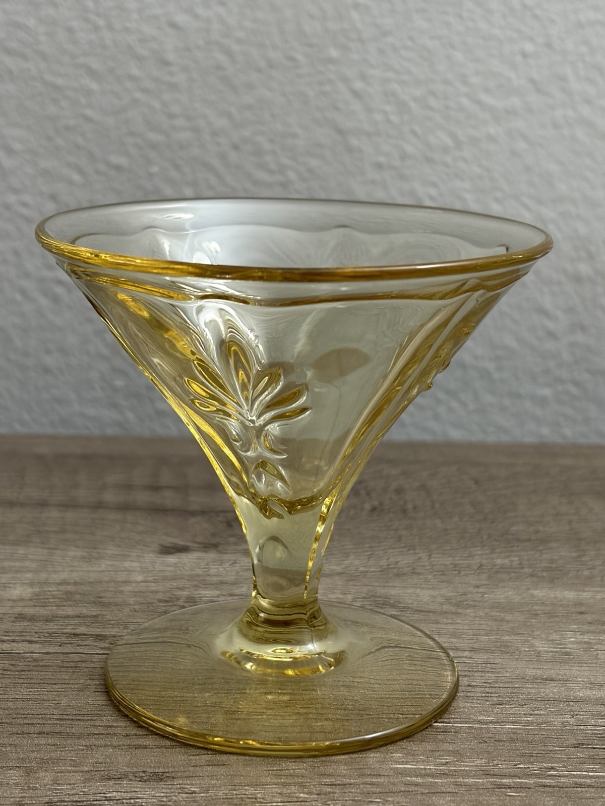 Fostoria Baroque Topaz Champagne Sherbet Glass 4” Collectible Decor Glass