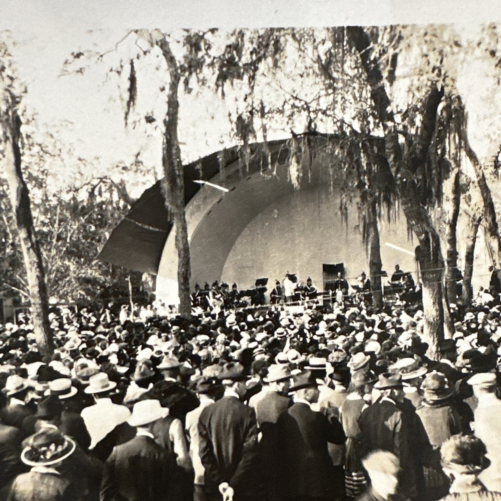 VINTAGE PHOTO Florida St Petersburg Band Concert In Williams Park VINTAGE PHOTO Florida St Petersburg Band Concert In Williams Park