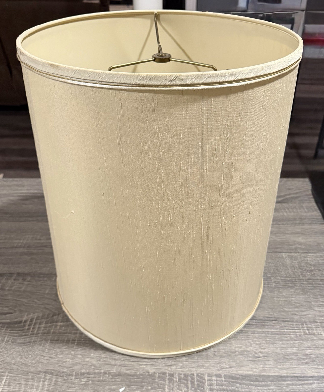 Vtg Stiffel Lamp Shade Only- Large Ivory/ Off White Drum Lamp Shade 17 Vtg Stiffel Lamp Shade Only- Large Ivory/ Off White Drum Lamp Shade 17