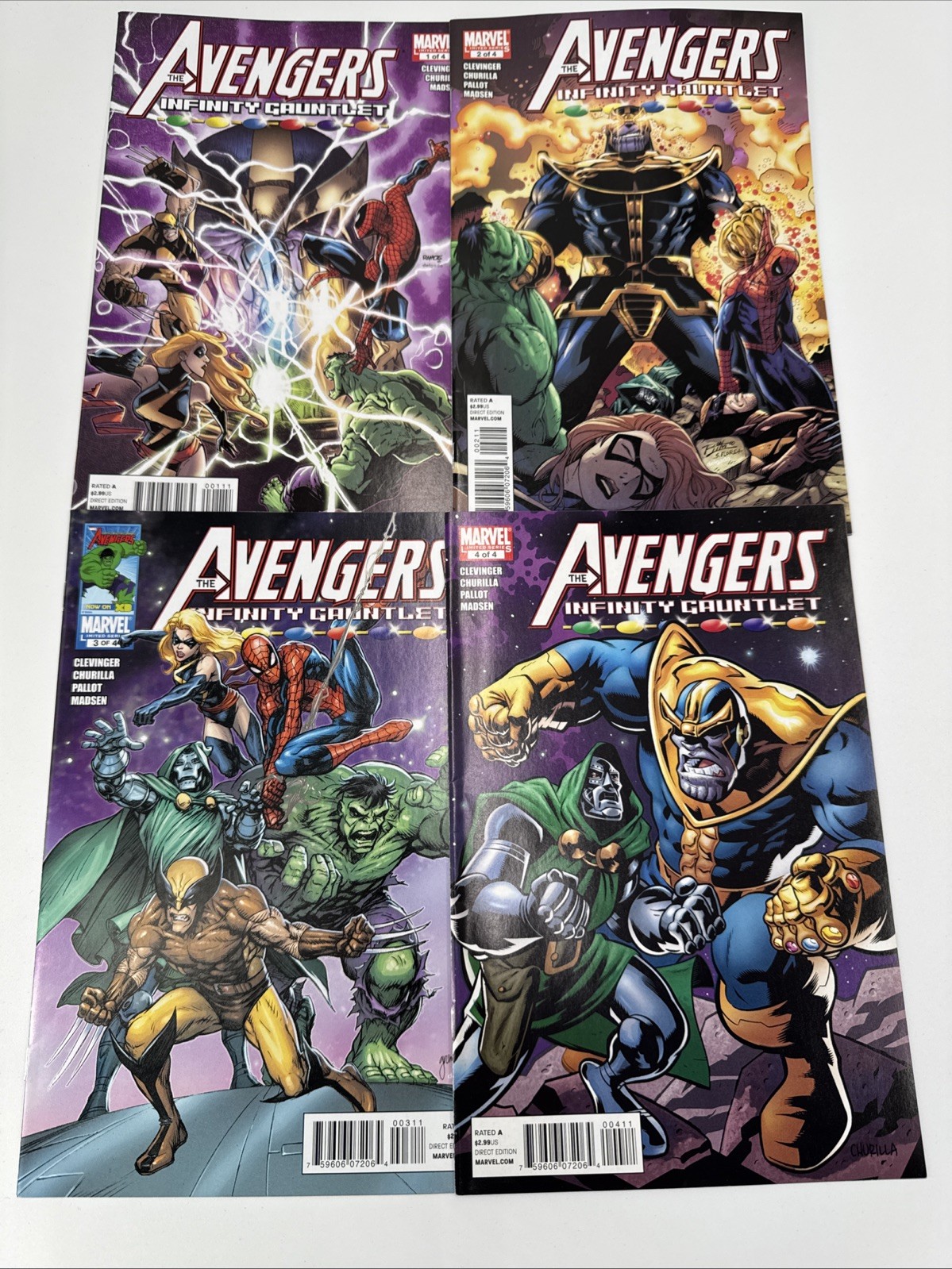 Avengers Infinity Gauntlet #1-4 2010 Complete Set Marvel Comics, Fast Shipping. Avengers Infinity Gauntlet #1-4 2010 Complete Set Marvel Comics, Fast Shipping.