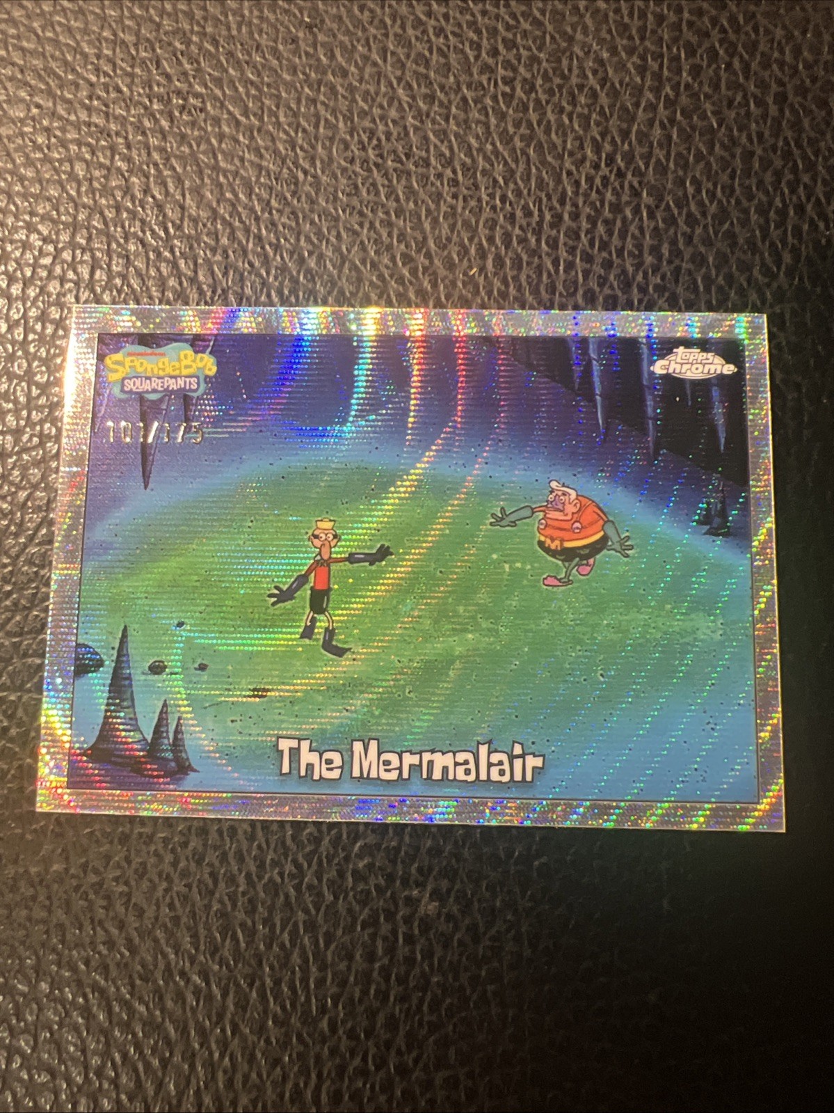 2025 Topps Chrome SpongeBob The Mermalair #166 Wave Refractor /175 PACK FRESH NM