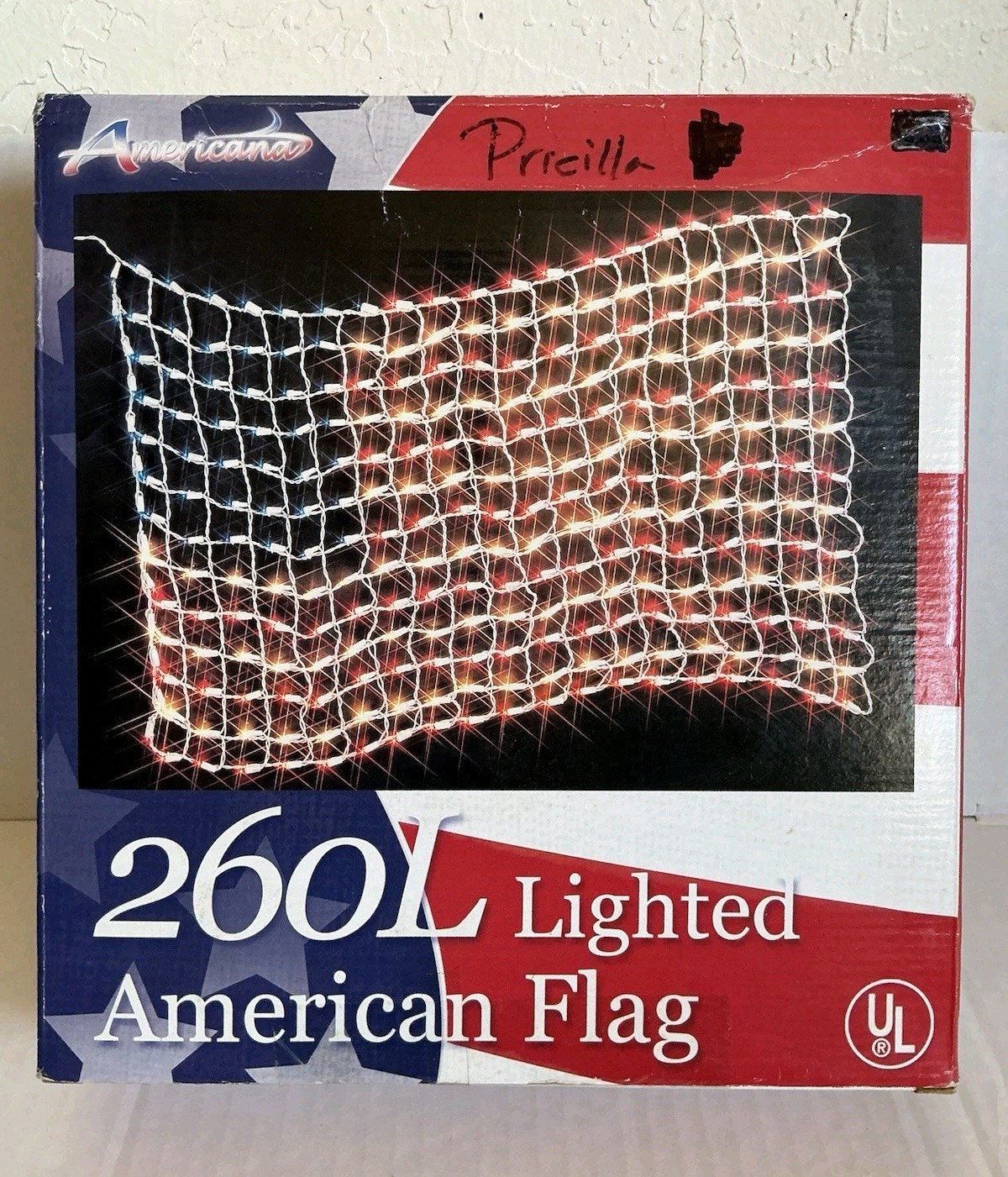 Vintage Lighted American Flag Net Lights Party Holiday Americana NEW NOS Vintage Lighted American Flag Net Lights Party Holiday Americana NEW NOS