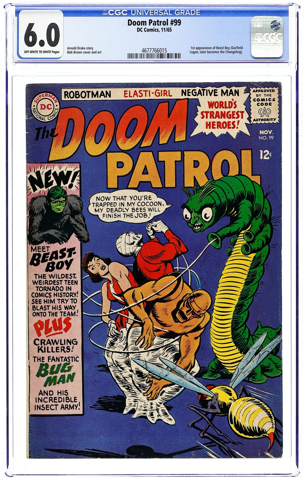 Doom Patrol #99 CGC 6.0 1965 4677766015 1st app. Beast Boy