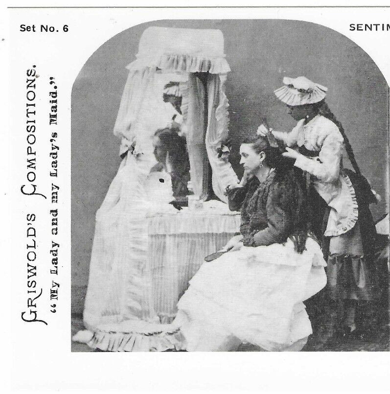 My Lady And My Lady\'s Maid, 1978 Reproduction Stereoview My Lady And My Lady\'s Maid, 1978 Reproduction Stereoview