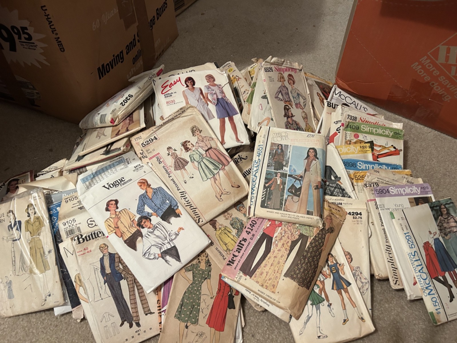 Vintage Sewing Patterns-Lot of 96 patterns