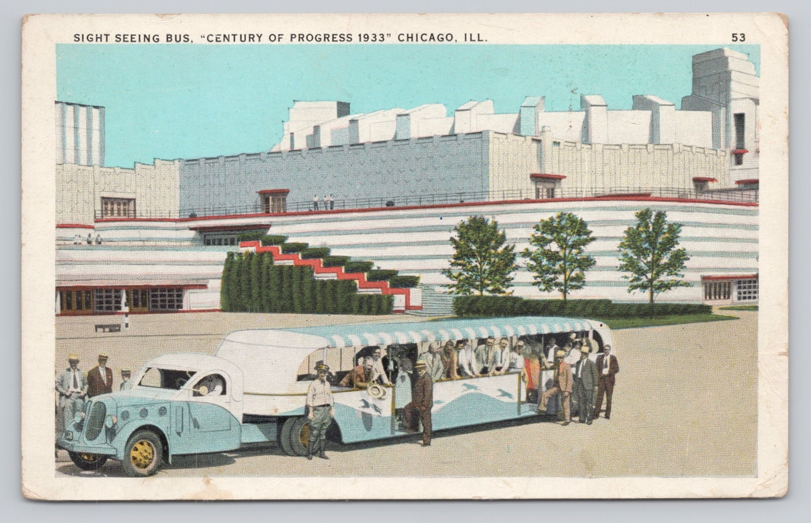 Vtg/Atq Post Card Sight Seeing Bus Century of Progress 1933 Chicago Ill. R349 Vtg/Atq Post Card Sight Seeing Bus Century of Progress 1933 Chicago Ill. R349