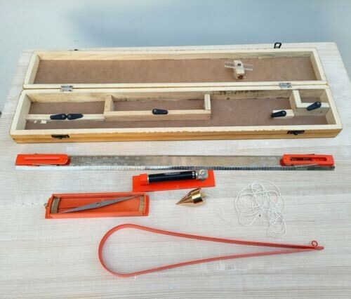 Complete Accessories Set Box for Plane Table Spirit Level Plumb Bob Plumb Fork