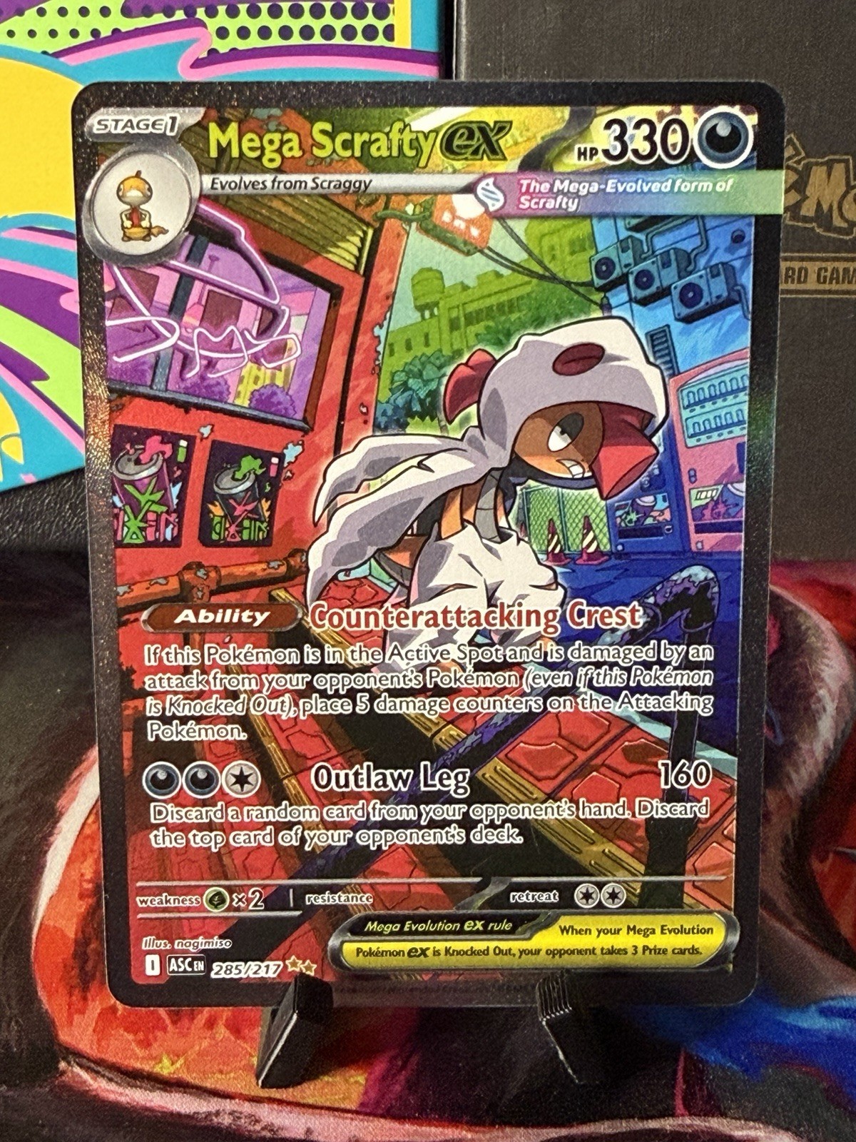 Pokemon Mega Scrafty ex 285/217 | Ascended Heroes | SIR | NM
