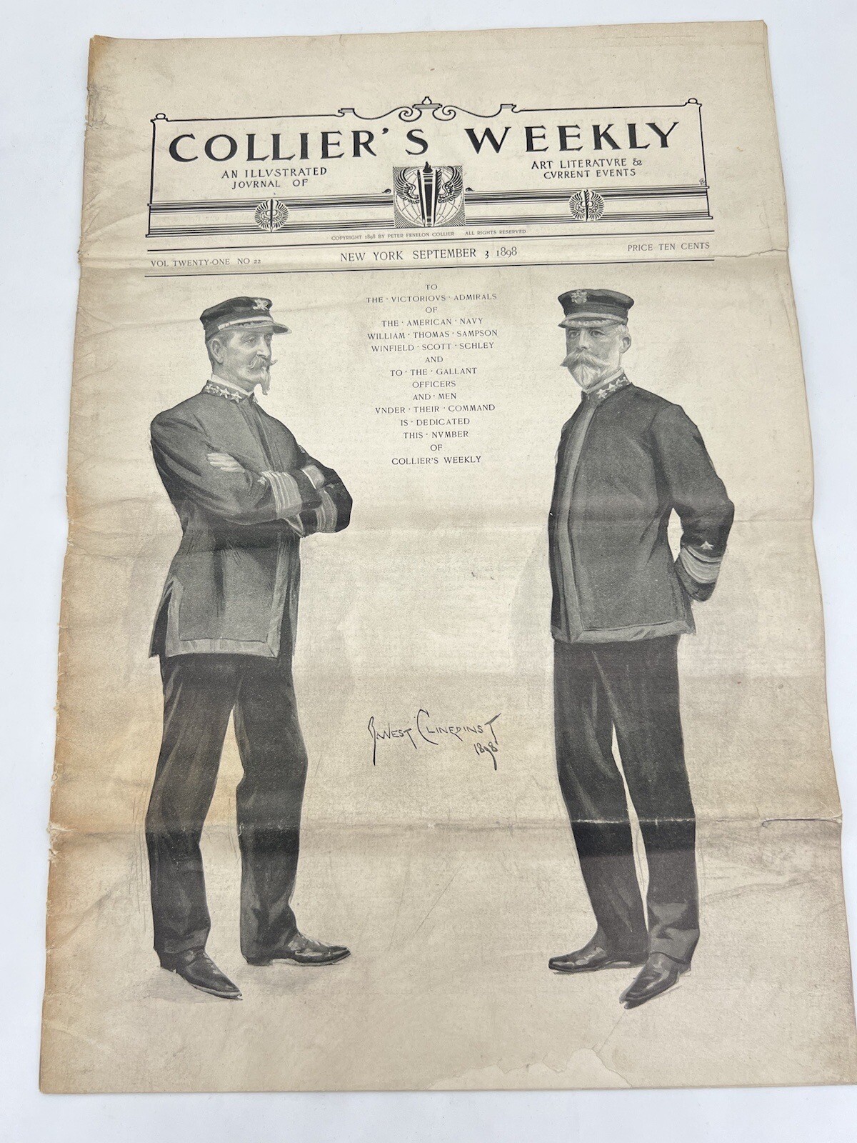 Sept 3, 1898 - Collier's Weekly- Spanish American War, US Navy, Winfield Scott Sept 3, 1898 - Collier's Weekly- Spanish American War, US Navy, Winfield Scott